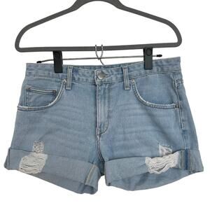 Lovers + Friends Women's Relaxed Fit Distressed Dylan Denim Shorts, Size 27, EUC